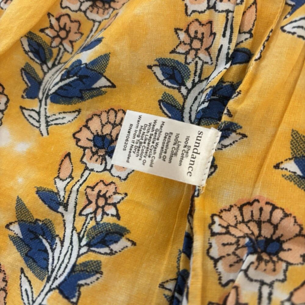 Sundance Womens M Amara Jacket Orange Geometric Print 100% Cotton Reversible - Picture 13 of 13
